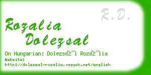 rozalia dolezsal business card